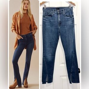 Mother The Rascal Sliced Up Heel Mint Condition Wash High Rise Split Hem Size 29